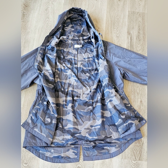 3X Lightweight Hooded Utility Jacket – Slate Grey Camo Lined, Adjustable Waist - Picture 6 of 7